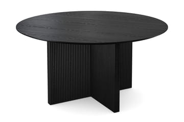 Edda Runt Matbord 150cm Fanér - Svart - Products - Möbler - Bord & matgrupp - Matbord & köksbord