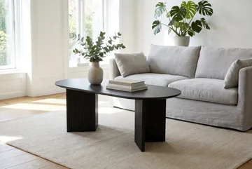 Edda Soffbord Oval 120 cm - Svartlaserad ek - Products - Möbler - Bord & matgrupp - Soffbord