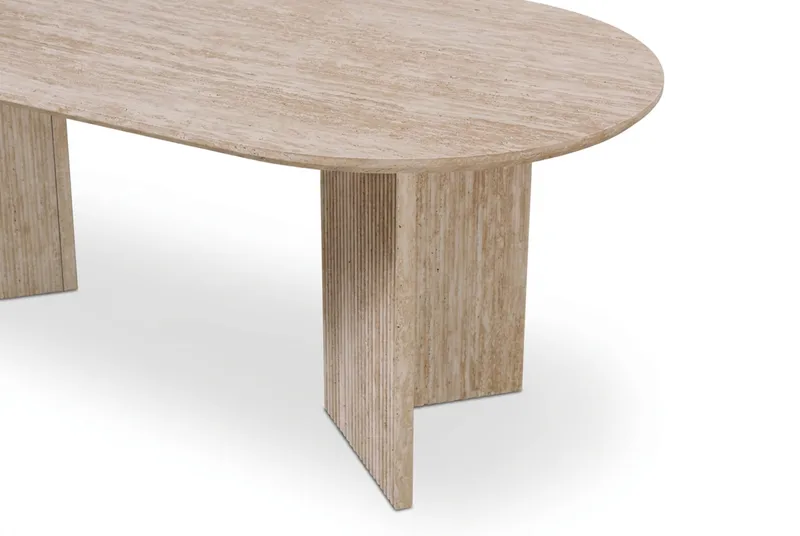 Edda Soffbord Oval 120 cm - Travertin - Products - Möbler - Bord & matgrupp - Soffbord