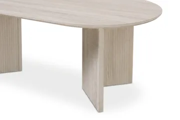 Edda Soffbord Oval 120 cm - Vitlaserad - Products - Möbler - Bord & matgrupp - Soffbord