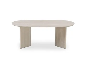 Edda Soffbord Oval 120 cm - Vitlaserad - Products - Möbler - Bord & matgrupp - Soffbord