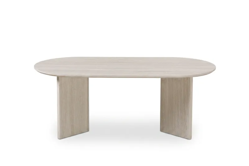 Edda Soffbord Oval 120 cm - Vitlaserad - Products - Möbler - Bord & matgrupp - Soffbord