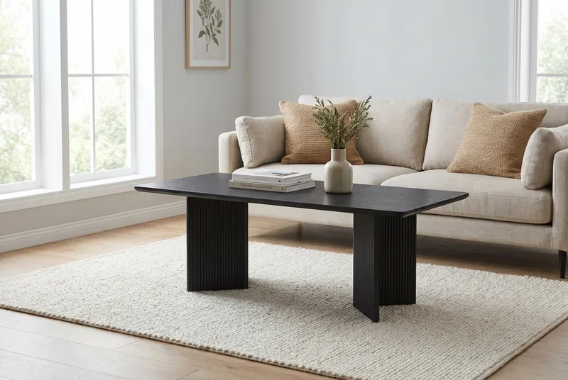 Edda Soffbord Rektangulär 120 cm - Svart - Products - Möbler - Bord & matgrupp - Soffbord