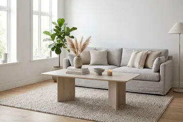Edda Soffbord Rektangulär 120 cm - Vitlaserad ek - Products - Möbler - Bord & matgrupp - Soffbord