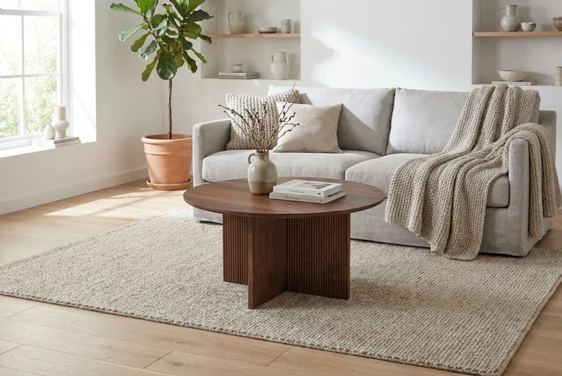 Edda Soffbord Rund 85 cm - Valnöt - Products - Möbler - Bord & matgrupp - Soffbord