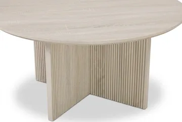 Edda Soffbord Rund 85 cm - Vitlaserad - Products - Möbler - Bord & matgrupp - Soffbord