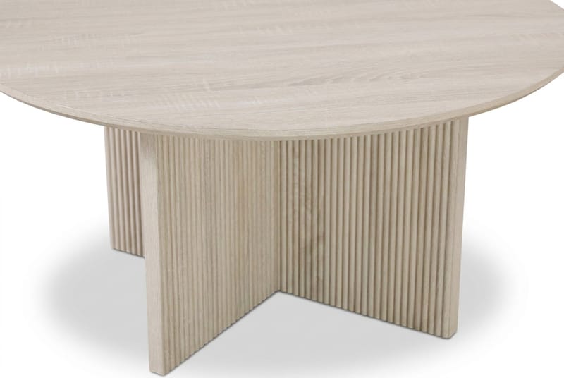 Edda Soffbord Rund 85 cm - Vitlaserad - Products - Möbler - Bord & matgrupp - Soffbord