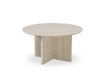 Edda Soffbord Rund 85 cm - Vitlaserad - Products - Möbler - Bord & matgrupp - Soffbord