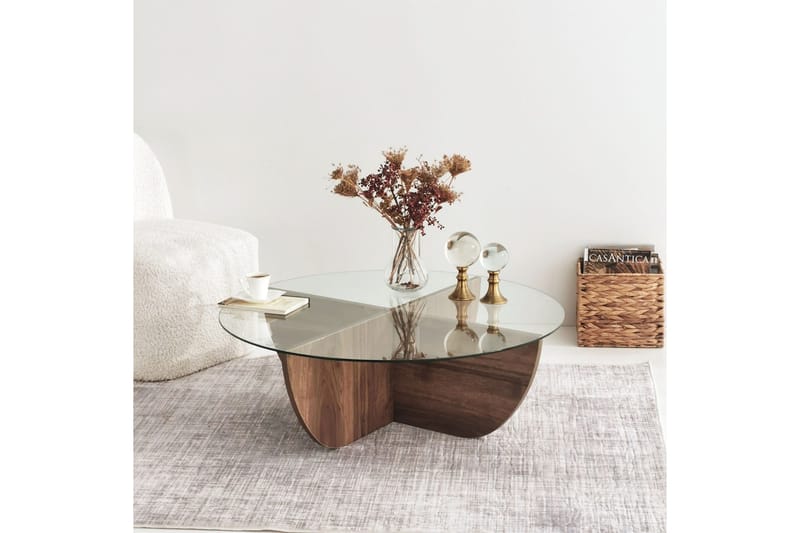 Erath Soffbord 90x30x90 cm Runt - Brun - Products - Möbler - Bord & matgrupp - Soffbord