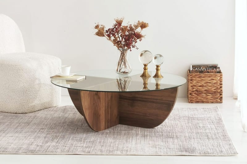 Erath Soffbord 90x30x90 cm Runt - Brun - Products - Möbler - Bord & matgrupp - Soffbord