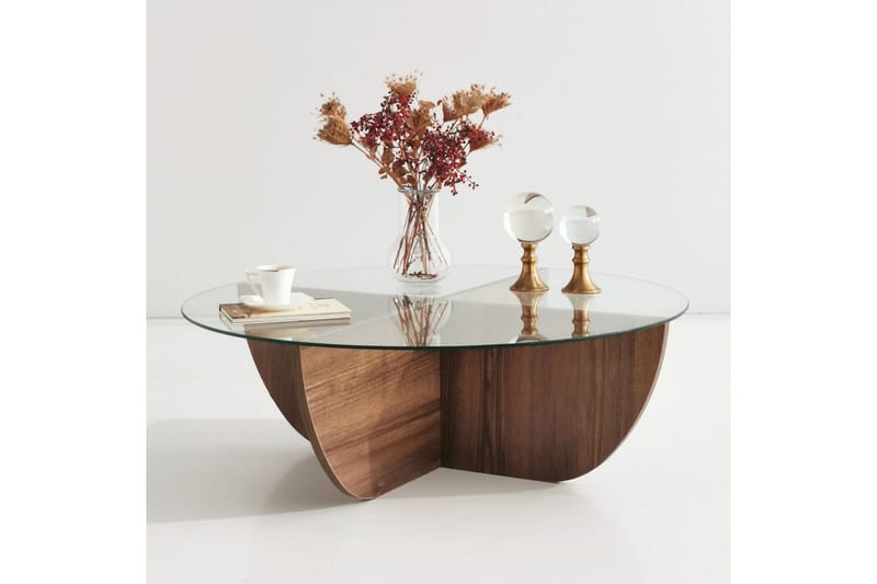 Erath Soffbord 90x30x90 cm Runt - Brun - Products - Möbler - Bord & matgrupp - Soffbord