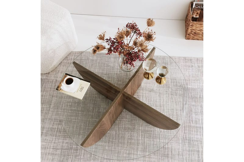 Erath Soffbord 90x30x90 cm Runt - Brun - Products - Möbler - Bord & matgrupp - Soffbord