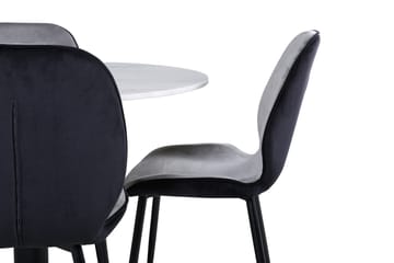 Estelle Matgrupp 106 cm Rund med 4 Emma stolar - Svart - Products - Möbler - Bord & matgrupp - Matgrupp