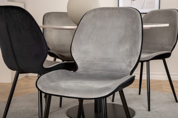 Estelle Matgrupp 106 cm Rund med 4 Emma stolar - Svart - Products - Möbler - Bord & matgrupp - Matgrupp