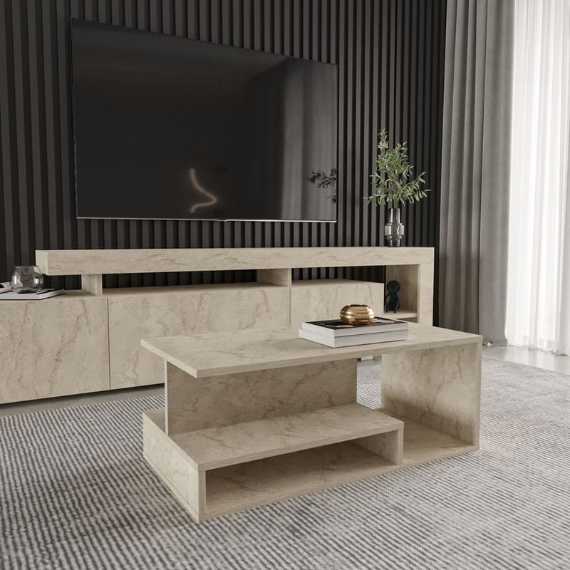 Fenlo Soffbord 90x35x44,8 cm - Travertin - Products - Möbler - Bord & matgrupp - Soffbord