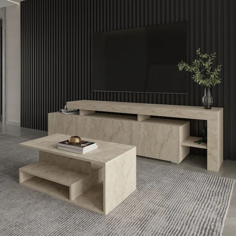 Fenlo Soffbord 90x35x44,8 cm - Travertin - Products - Möbler - Bord & matgrupp - Soffbord