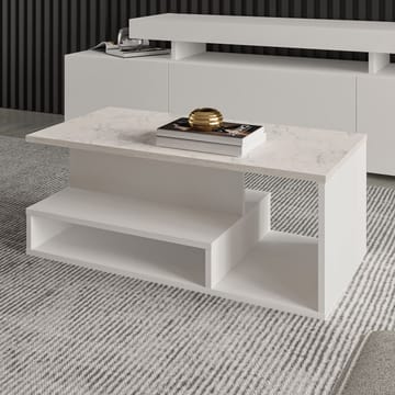 Fenlo Soffbord 90x35x44,8 cm - Vit marmor - Products - Möbler - Bord & matgrupp - Soffbord