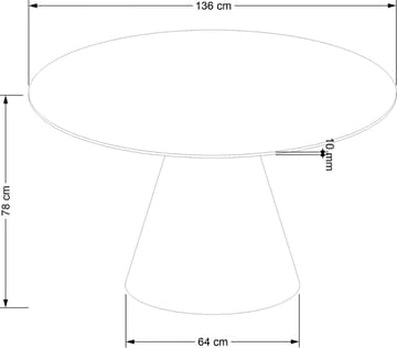 Float runt matbord i valnöt Ø137 cm - Valnöt - Products - Möbler - Bord & matgrupp - Matbord & köksbord