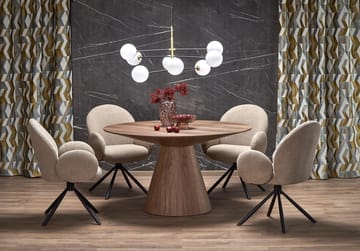 Float runt matbord i valnöt Ø137 cm - Valnöt - Products - Möbler - Bord & matgrupp - Matbord & köksbord