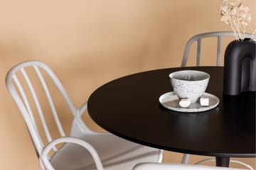 Glade Matgrupp 100 cm Rund med 4 Dyrön stolar - Svart - Products - Möbler - Bord & matgrupp - Matgrupp