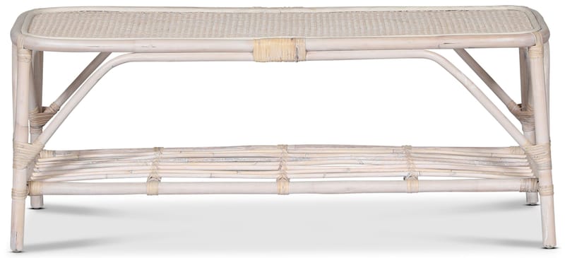 Glory Webbing soffbord i rotting 110 x 50 cm - Whitewash - Whitewash - Products - Möbler - Bord & matgrupp - Soffbord