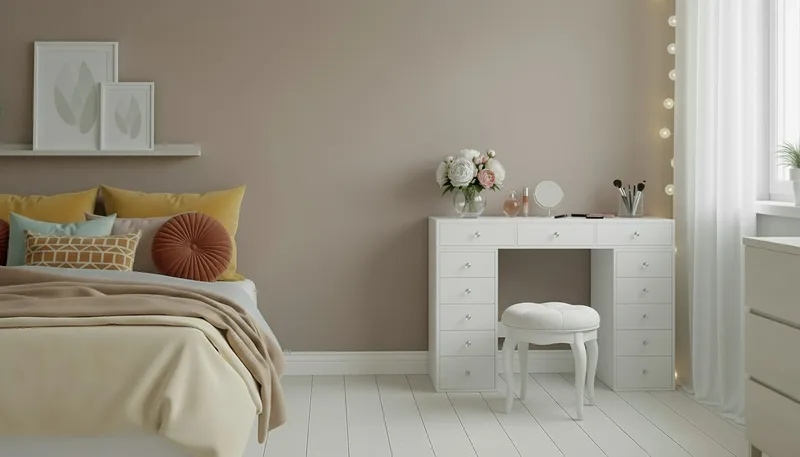 Glow Stort sminkbord utan spegel - Förvaring med lådor 120 cm - Vit - Products - Möbler - Bord & matgrupp - Sminkbord & toalettbord