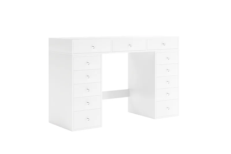 Glow Stort sminkbord utan spegel - Förvaring med lådor 120 cm - Vit - Products - Möbler - Bord & matgrupp - Sminkbord & toalettbord