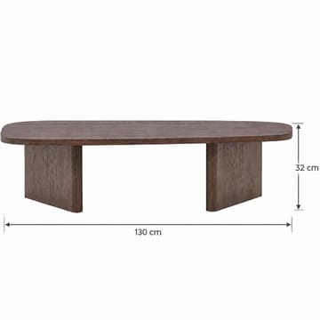 Grönvik Ovalt Soffbord 130x65 cm - Mörkbrunt/Valnöt/Trä - Products - Möbler - Bord & matgrupp - Soffbord