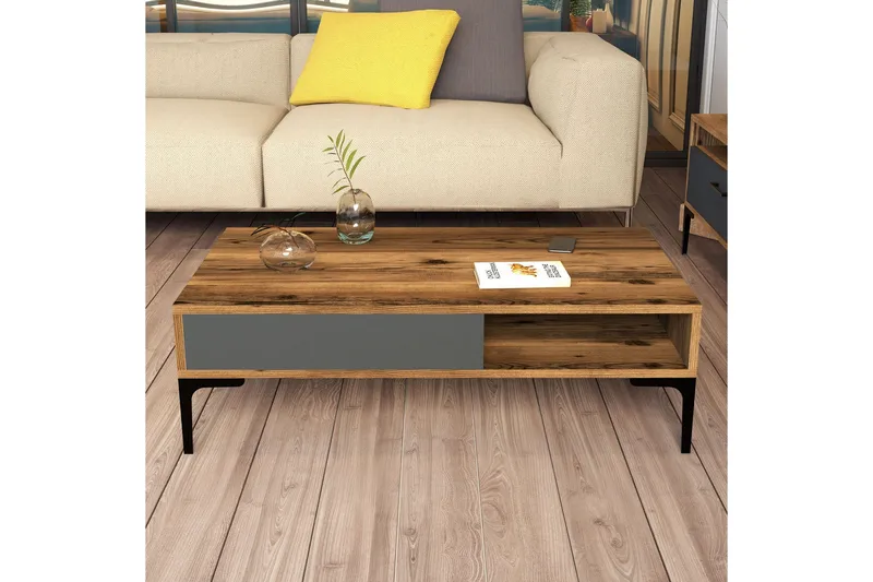 Hommaz Soffbord 105x32,6x105 cm - Brun - Products - Möbler - Bord & matgrupp - Soffbord