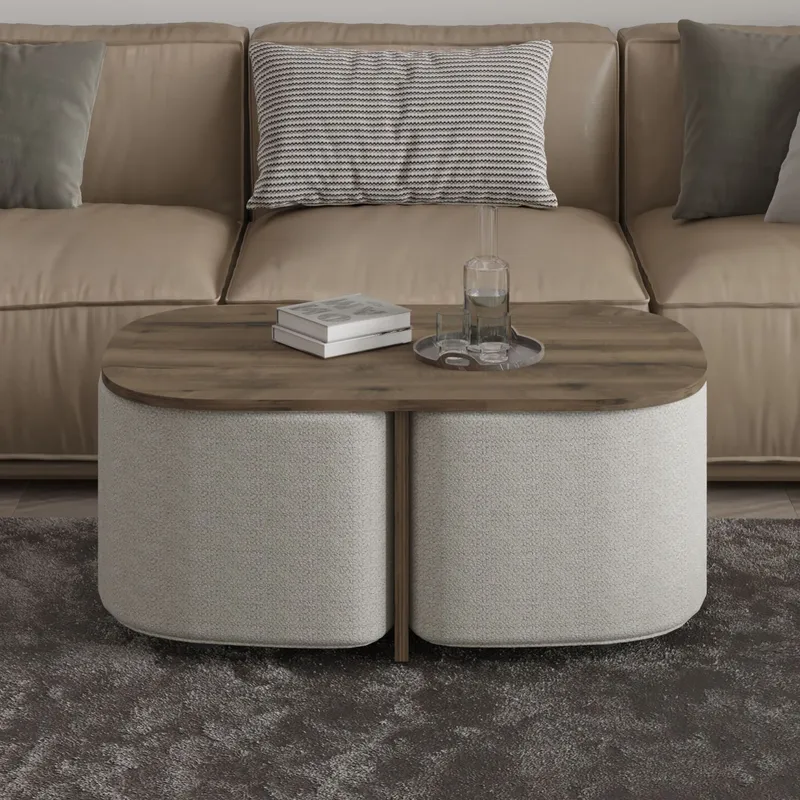 Hu Soffbordsset 90x42,9x45 cm - Antik valnöt - Products - Möbler - Bord & matgrupp - Soffbord