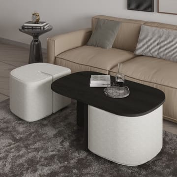 Hu Soffbordsset 90x42,9x45 cm - Svart - Products - Möbler - Bord & matgrupp - Soffbord