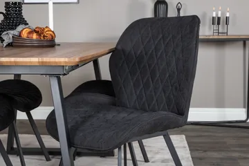 Inca Matgrupp 160 cm Rektangulär med 4 Gemma stolar - Svart - Products - Möbler - Bord & matgrupp - Matgrupp