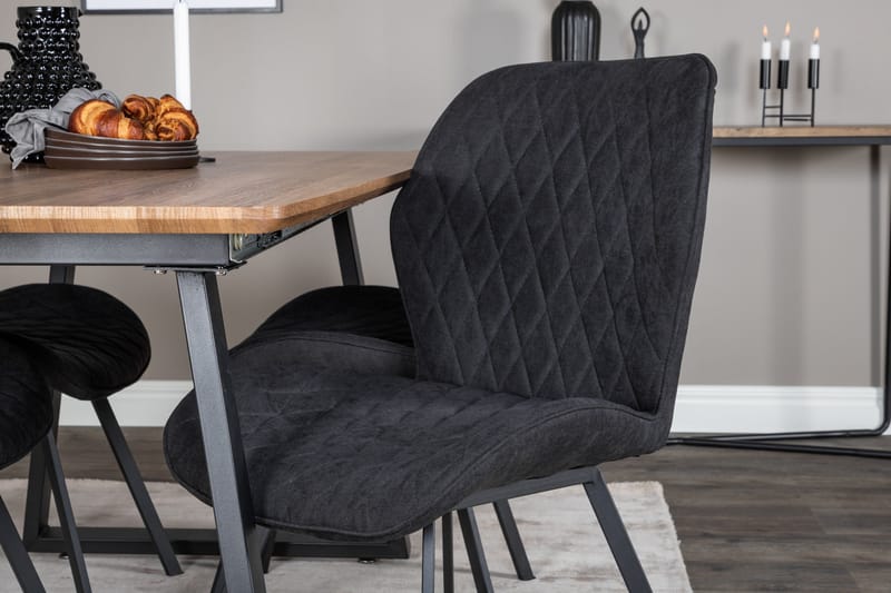 Inca Matgrupp 160 cm Rektangulär med 4 Gemma stolar - Svart - Products - Möbler - Bord & matgrupp - Matgrupp