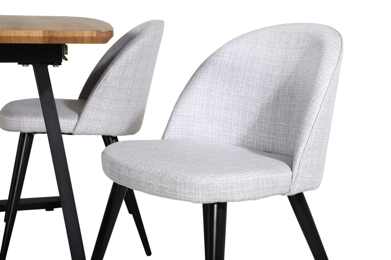 Inca Matgrupp 160 cm Rektangulär med 4 Velvet Stolar - Svart - Products - Möbler - Bord & matgrupp - Matgrupp