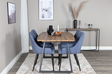 Inca Matgrupp 160 cm Rektangulär med 4 Plaza stolar - Svart - Products - Möbler - Bord & matgrupp - Matgrupp