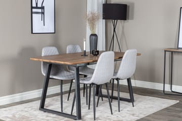 Inca Matgrupp 160 cm Rektangulär med 4 Polar stolar - Svart - Products - Möbler - Bord & matgrupp - Matgrupp