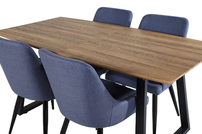 Inca Matgrupp 160 cm Rektangulär med 4 Plaza stolar - Svart - Products - Möbler - Bord & matgrupp - Matgrupp