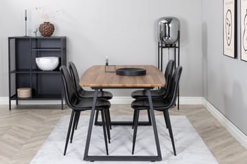 Inca Matgrupp 160 cm Rektangulär med 4 Polar stolar - Svart - Products - Möbler - Bord & matgrupp - Matgrupp