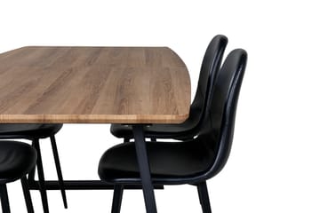 Inca Matgrupp 160 cm Rektangulär med 4 Polar stolar - Svart - Products - Möbler - Bord & matgrupp - Matgrupp