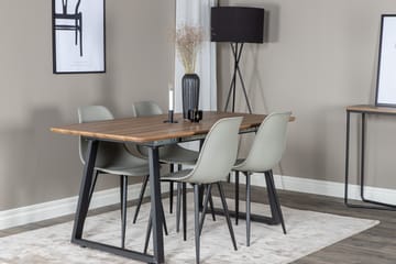 Inca Matgrupp 160 cm Rektangulär med 4 Polar stolar - Svart - Products - Möbler - Bord & matgrupp - Matgrupp