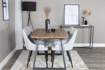 Inca Matgrupp 160 cm Rektangulär med 4 Plaza stolar - Svart - Products - Möbler - Bord & matgrupp - Matgrupp