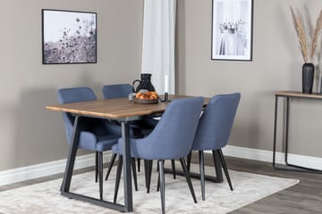 Inca Matgrupp 160 cm Rektangulär med 4 Plaza stolar - Svart - Products - Möbler - Bord & matgrupp - Matgrupp