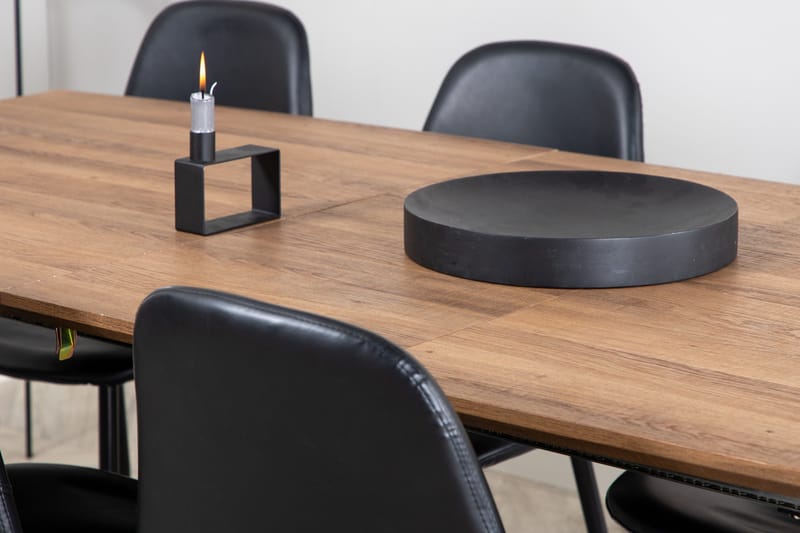 Inca Matgrupp 160 cm Rektangulär med 8 Polar stolar - Svart - Products - Möbler - Bord & matgrupp - Matgrupp