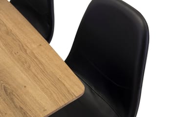 Inca Matgrupp 160 cm Rektangulär med 8 Polar stolar - Svart - Products - Möbler - Bord & matgrupp - Matgrupp