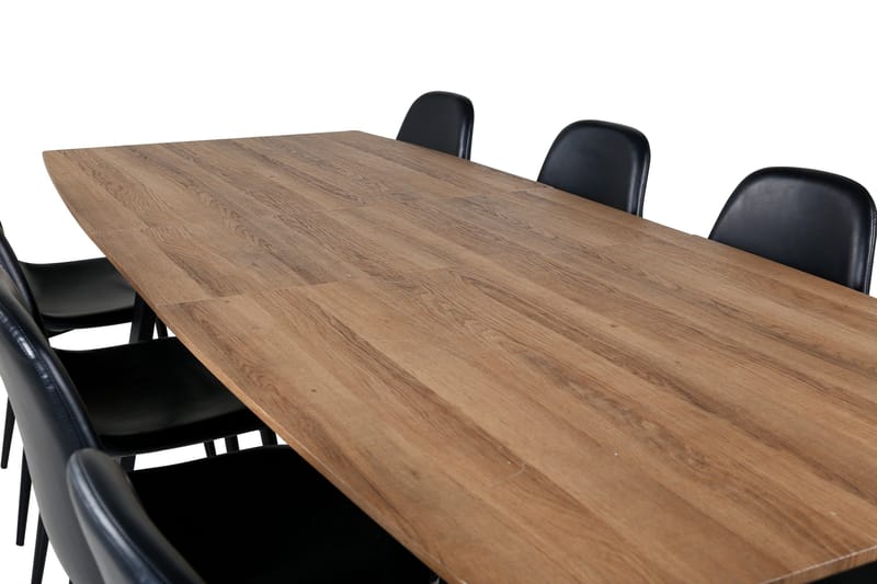 Inca Matgrupp 160 cm Rektangulär med 8 Polar stolar - Svart - Products - Möbler - Bord & matgrupp - Matgrupp