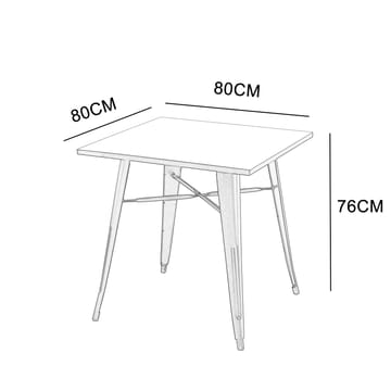 Iris matbord 80x80 cm - Svart - Svart - Products - Möbler - Bord & matgrupp - Matbord & köksbord