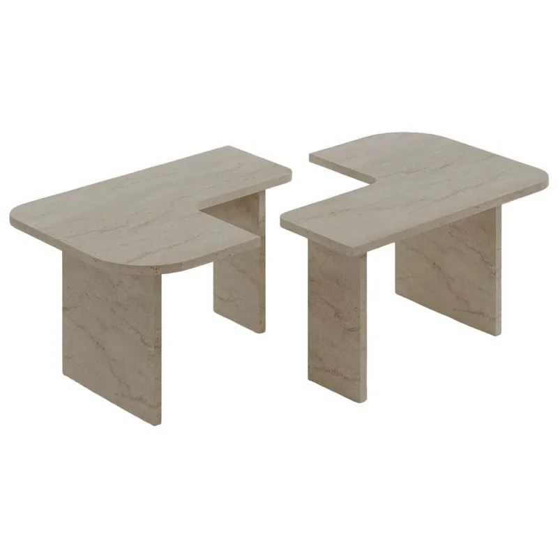 Iris Soffbordsset 90x35x45 cm - Travertin - Products - Möbler - Bord & matgrupp - Soffbord