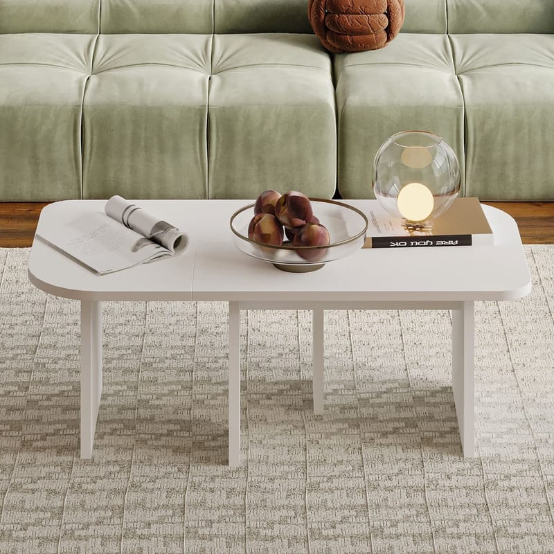 Iris Soffbordsset 90x35x45 cm - Vit - Products - Möbler - Bord & matgrupp - Soffbord