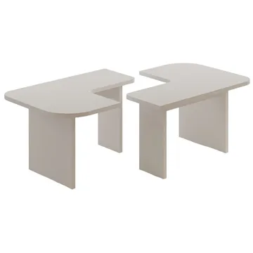 Iris Soffbordsset 90x35x45 cm - Vit - Products - Möbler - Bord & matgrupp - Soffbord