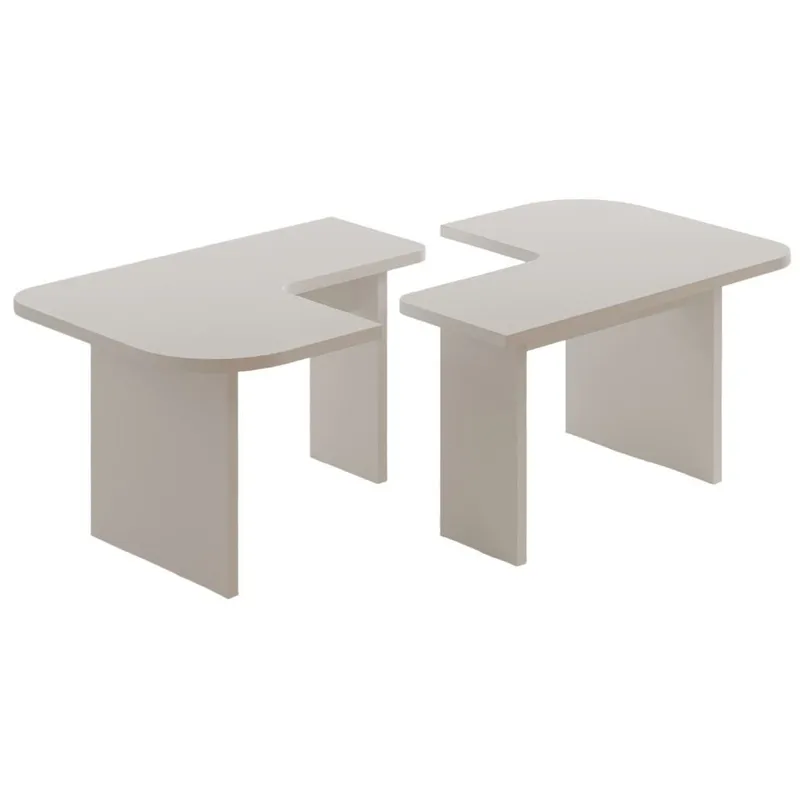 Iris Soffbordsset 90x35x45 cm - Vit - Products - Möbler - Bord & matgrupp - Soffbord